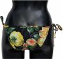 Dolce & Gabbana Zwarte bloemenprint strandkleding bikini onderkant Black Dames - Thumbnail 2