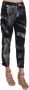 Dolce & Gabbana Zwarte Skinny Capri Broek met Bananenblad Print Black Dames - Thumbnail 2