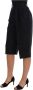 Dolce & Gabbana Zwarte Bloemen Brokaat Hoge Taille Capri Shorts Black Dames - Thumbnail 2