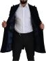 Dolce & Gabbana Black Cotton Cardigan Long Coat Men Jacket Zwart Heren - Thumbnail 2