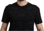 Dolce & Gabbana Black DG Baroque Cotton Crewneck T-shirt Zwart Heren - Thumbnail 2