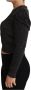 Dolce & Gabbana Zwart Goud Cropped Pullover Sweater Black Dames - Thumbnail 2