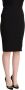 Dolce & Gabbana Black High Waist Knee Length Pencil Cut Skirt Zwart Dames - Thumbnail 2