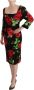 Dolce & Gabbana Elegante zijden kokerjurk met bloemenprint Multicolor Dames - Thumbnail 2