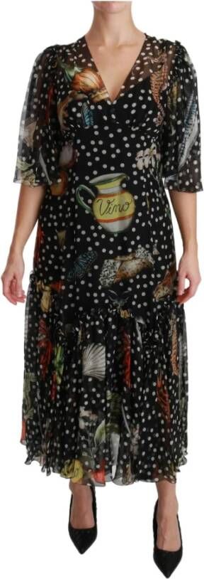 Dolce & Gabbana Dag Maxi -jurk Zwart Dames
