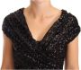 Dolce & Gabbana Zwarte Pailletten Open Schouder Lange Avondjurk Black Dames - Thumbnail 2