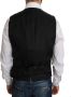 Dolce & Gabbana Zwarte Zijden Formele Vest met Verstelbare Rugband Black Heren - Thumbnail 2