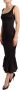 Dolce & Gabbana Zwarte Zijden Stretch Sheath Mermaid Midi Jurk Black Dames - Thumbnail 2