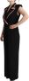Dolce & Gabbana Black Wool Blend Sleeveless Jumpsuit Dress Zwart Dames - Thumbnail 2