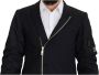 Dolce & Gabbana Black Wool Full Zip Long Sleeves Jacket Zwart Heren - Thumbnail 2