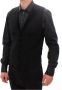 Dolce & Gabbana Black Wool Single Breasted Vest Gilet Zwart Heren - Thumbnail 4