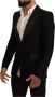 Dolce & Gabbana Prachtige Zwarte Wol Slim Fit Jas Blazer Black Heren - Thumbnail 2