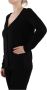 Dolce & Gabbana Black Wool V-neck Long Sleeves Pullover Top Zwart Dames - Thumbnail 2