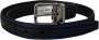 Dolce & Gabbana Blauw Jacquard Gestreepte Zilveren Gesp Riem Blue Heren - Thumbnail 2