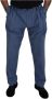 Dolce & Gabbana Blauwe Linnen Chino Heren Formele Broek Blue Heren - Thumbnail 3