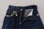 Dolce & Gabbana Blauwe Versierde Rechte Denim Jeans Blue Dames - Thumbnail 3