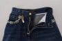 Dolce & Gabbana Hoge taille wijde pijp jeans met ketting Blue Dames - Thumbnail 3