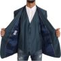 Dolce & Gabbana Blazer Vest 2 Piece Blue Martini Wool Blauw Heren - Thumbnail 4