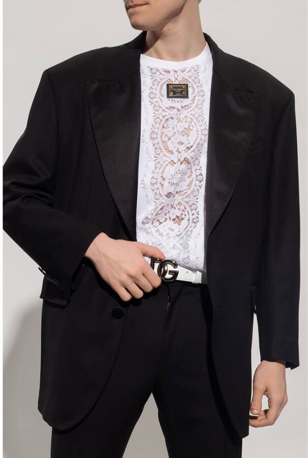Dolce & Gabbana Blazer met piek revers Zwart Heren