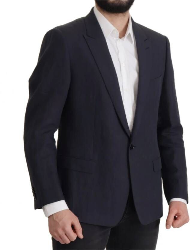 Dolce & Gabbana Blazerjas Blauw Heren