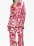 Dolce & Gabbana Majolica Print Zijden Blazer Pink Dames - Thumbnail 2