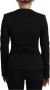 Dolce & Gabbana Zwarte Slim Fit Snap Jas Black Dames - Thumbnail 2