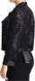 Dolce & Gabbana Zwarte Bloemen Jacquard Zijden Blazer Jas Black Dames - Thumbnail 3
