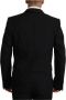 Dolce & Gabbana Black Double Breasted Coat Blazerjas Jacket Zwart Heren - Thumbnail 2
