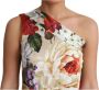 Dolce & Gabbana Elegant Bloemen Zijden One-Shoulder Maxi Jurk Multicolor Dames - Thumbnail 4