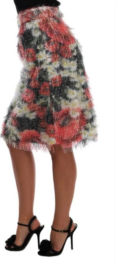 Dolce & Gabbana Floral Patterned Pencil Straight Skirt Meerkleurig Dames