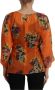 Dolce & Gabbana Elegante Bloemen Zijden Blouse met Achterrits Multicolor Dames - Thumbnail 2