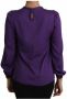 Dolce & Gabbana Purple Blouse Prince Fairy Tale Embellished Top Paars Dames - Thumbnail 2