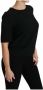 Dolce & Gabbana Luxe Zwarte Blouse met Ritsdetail Black Dames - Thumbnail 2