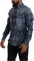 Dolce & Gabbana Blue Denim Stretch DG Logo Casual Mens Slim Shirt Blauw Heren - Thumbnail 2