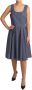 Dolce & Gabbana Blauwe gepolka dotte katoenen A-lijn jurk Blue Dames - Thumbnail 2