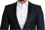 Dolce & Gabbana Blue Slim Fit Jacket Coat Martini Blazer Blauw Heren - Thumbnail 2