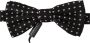 Dolce & Gabbana Zwart Witte Polka Dot Zijden Vlinderdas Black Unisex - Thumbnail 4