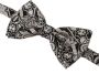 Dolce & Gabbana Zwart Wit Zijden Verstelbare Hals Papillon Stropdas Black Heren - Thumbnail 2