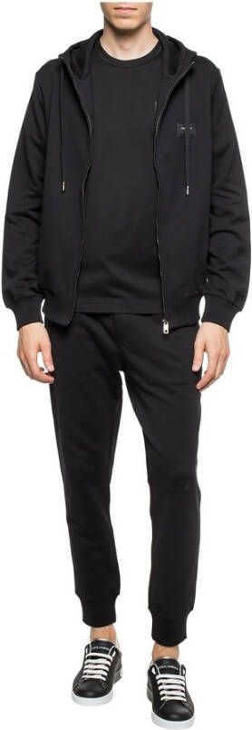 Dolce & Gabbana Branded hoodie Zwart Heren