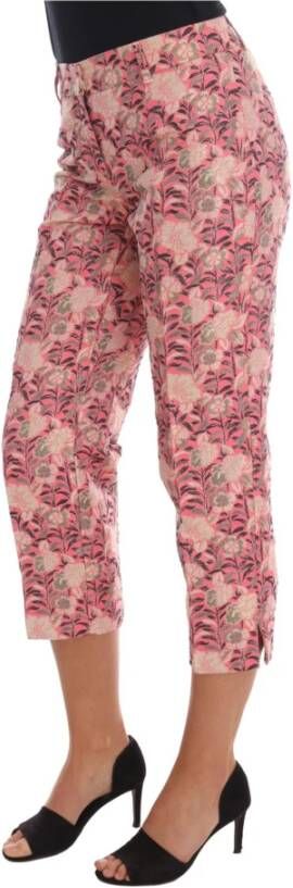 Dolce & Gabbana Brocade Capri Pants Roze Dames