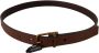 Dolce & Gabbana Brown Leather Rustic Buckle Cintura Belt Bruin Heren - Thumbnail 2