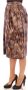 Dolce & Gabbana Brown Floral Silk Straight Full Skirt Bruin Dames - Thumbnail 2