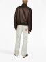 Dolce & Gabbana Bruine Leren Gewatteerde Jas met Ritssluiting Brown Heren - Thumbnail 3