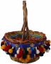 Dolce & Gabbana Multicolor Versierde Rieten Mand Tote Tas Multicolor Dames - Thumbnail 2