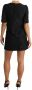 Dolce & Gabbana Zwarte knoopversierde jacquard mini-jurk Black Dames - Thumbnail 2
