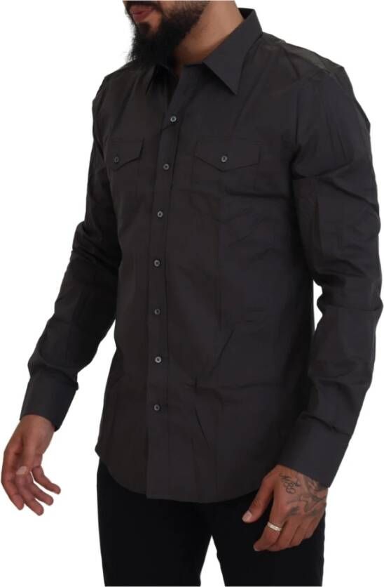 Dolce & Gabbana Casual Shirts Grijs Heren