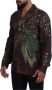 Dolce & Gabbana Bordeaux Ostrich Silk Satin Casual Herenoverhemd Brown Heren - Thumbnail 2