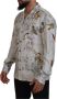 Dolce & Gabbana Witte Vogelprint Zijden Satijnen Casual Overhemd White Heren - Thumbnail 2