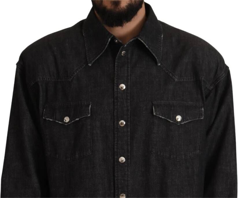 Dolce & Gabbana Casual Shirts Zwart Heren