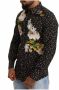 Dolce & Gabbana Zwarte Bloemen Brokaat Katoenen Overhemd Black Heren - Thumbnail 2